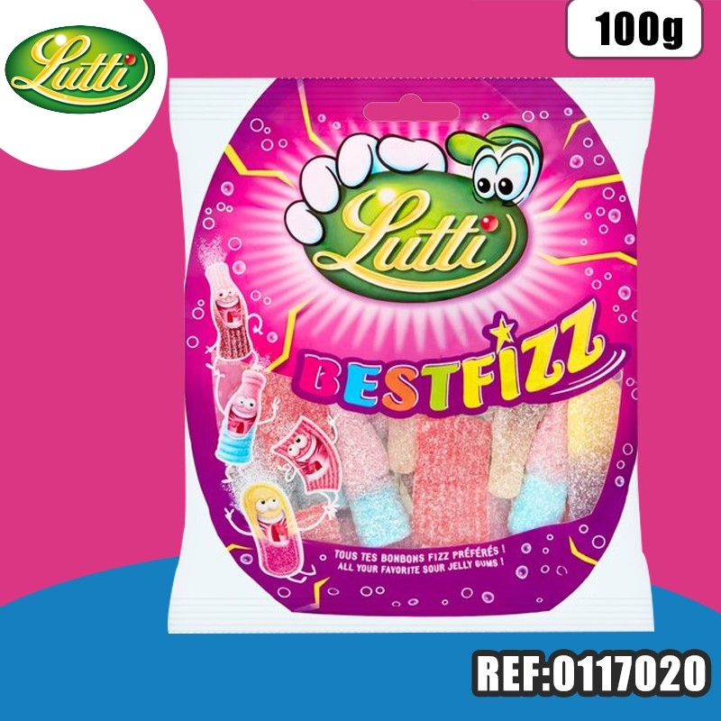 Lutti Best Fizz - Assortiment de bonbons acidulés
